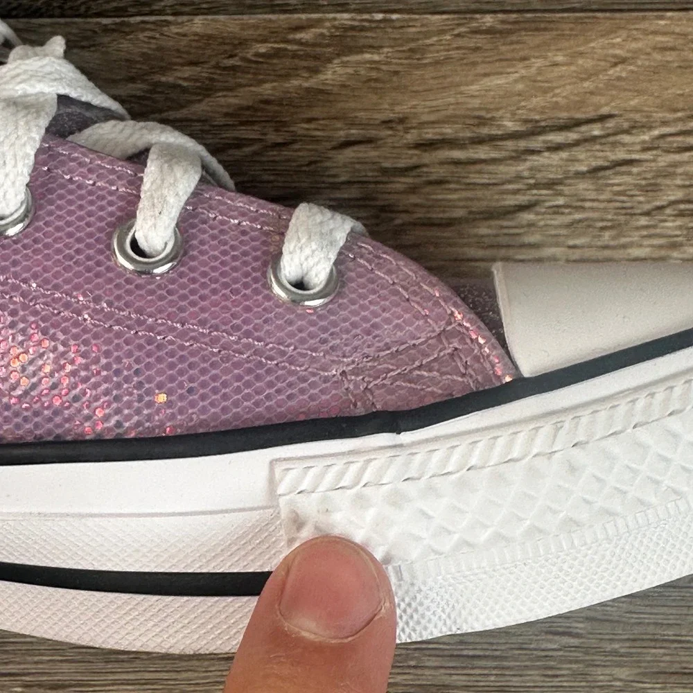 Converse Chuck Taylor All Star Sneakers Kids 6 Altitude Lilac Glitter High NEW